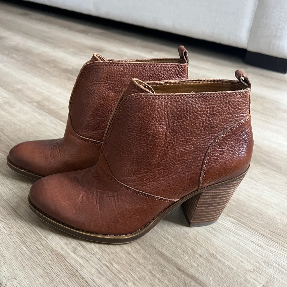 Brown Leather Ankle Boots